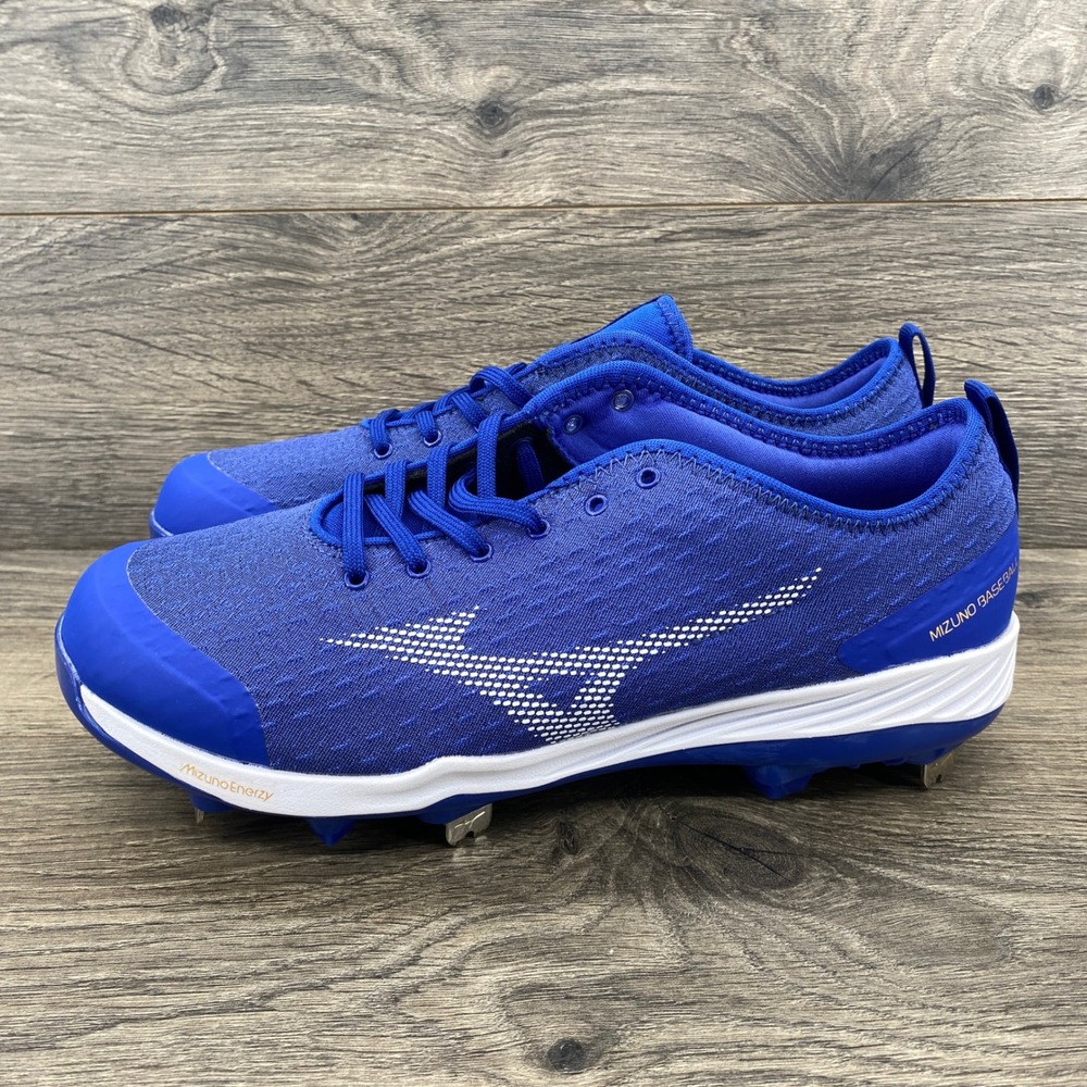 Mizuno Dominant 4 Baseball Cleats Mens 8.5 Blue Metal Spikes 11GM225327